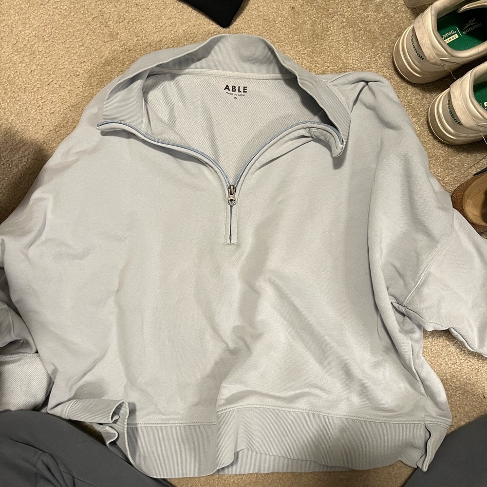 Able Light Blue Casual Jacket